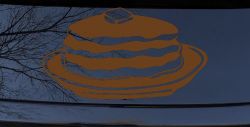 Pancakes 3 Stack Business Window Lettering Sign Car or Truck Window Decal Sticker (Copper)