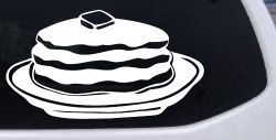 Pancakes 3 Stack Business Window Lettering Sign Car or Truck Window Decal Sticker
