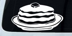 Pancakes 3 Stack Business Window Lettering Sign Car or Truck Window Decal Sticker