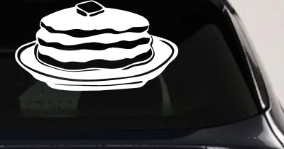 Pancakes 3 Stack Decal for Business Window Car or Truck Vinyl Sticker