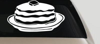 Pancakes 3 Stack Decal for Business Window Car or Truck Vinyl Sticker