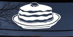 Pancakes 3 Stack Business Window Lettering Sign Car or Truck Window Decal Sticker