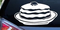 Pancakes 3 Stack Business Window Lettering Sign Car or Truck Window Decal Sticker