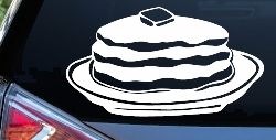 Pancakes 3 Stack Business Window Lettering Sign Car or Truck Window Decal Sticker