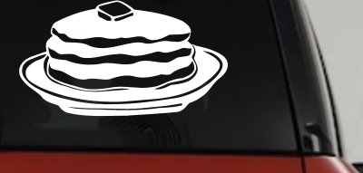 Pancakes 3 Stack Decal for Business Window Car or Truck Vinyl Sticker