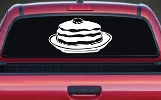 Pancakes 3 Stack Business Window Lettering Sign Car or Truck Window Decal Sticker