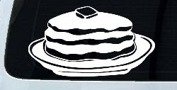 Pancakes 3 Stack Business Window Lettering Sign Car or Truck Window Decal Sticker