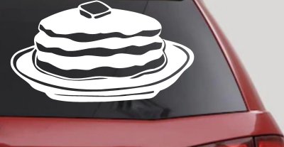 Pancakes 3 Stack Decal for Business Window Car or Truck Vinyl Sticker