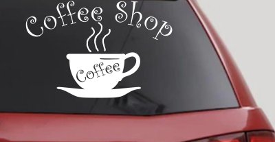 Coffee Shop Cup Decal Window Lettering Business Car Truck Vinyl Sticker