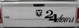 24 Hour Store Window Lettering Vinyl Decal Business Car Truck Sticker (Black)