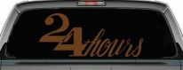 24 Hours Store Window Lettering Business Car or Truck Window Decal Sticker (Copper)