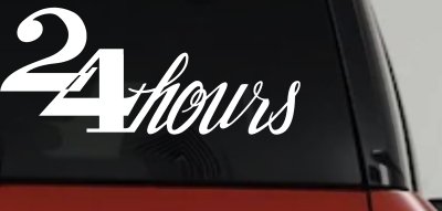 24 Hour Store Window Lettering Vinyl Decal Business Car Truck Sticker