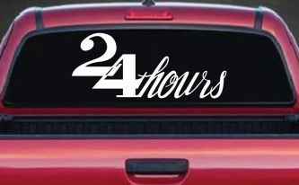 24 Hours Store Window Lettering Business Car or Truck Window Decal Sticker