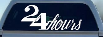24 Hours Store Window Lettering Business Car or Truck Window Decal Sticker
