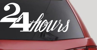 24 Hour Store Window Lettering Vinyl Decal Business Car Truck Sticker
