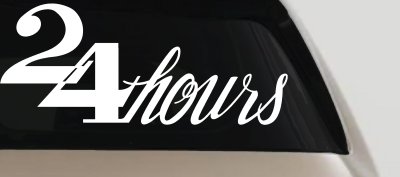 24 Hour Store Window Lettering Vinyl Decal Business Car Truck Sticker