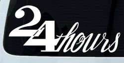 24 Hours Store Window Lettering Business Car or Truck Window Decal Sticker