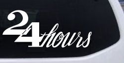 24 Hours Store Window Lettering Business Car or Truck Window Decal Sticker