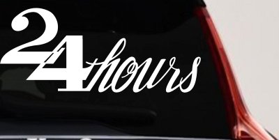 24 Hour Store Window Lettering Vinyl Decal Business Car Truck Sticker