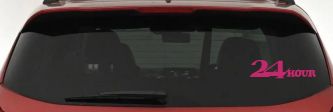 24 Hour Thick Store Business Window Lettering Sign Car or Truck Window Decal Sticker (Hot Pink)