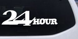 24 Hour Thick Store Business Window Lettering Sign Car or Truck Window Decal Sticker