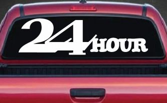 24 Hour Thick Store Business Window Lettering Sign Car or Truck Window Decal Sticker