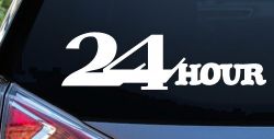 24 Hour Thick Store Business Window Lettering Sign Car or Truck Window Decal Sticker