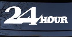 24 Hour Thick Store Business Window Lettering Sign Car or Truck Window Decal Sticker