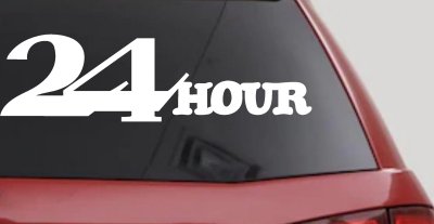 24 Hour Business Window Lettering Vinyl Decal for Store Car Truck Signs