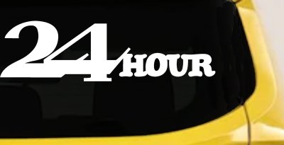 24 Hour Business Window Lettering Vinyl Decal for Store Car Truck Signs