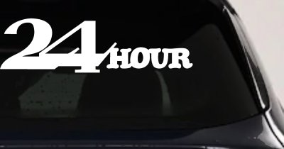 24 Hour Business Window Lettering Vinyl Decal for Store Car Truck Signs