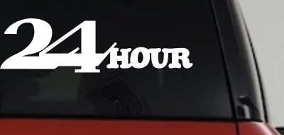 24 Hour Business Window Lettering Vinyl Decal for Store Car Truck Signs