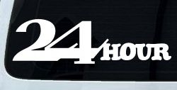 24 Hour Thick Store Business Window Lettering Sign Car or Truck Window Decal Sticker