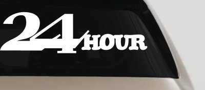 24 Hour Business Window Lettering Vinyl Decal for Store Car Truck Signs