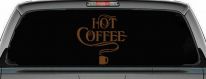 Hot Coffee Cafe Diner Window Lettering Business Car or Truck Window Decal Sticker (Copper)