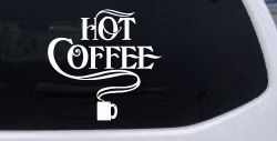 Hot Coffee Cafe Diner Window Lettering Business Car or Truck Window Decal Sticker