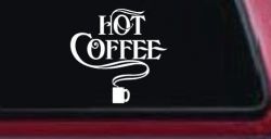 Hot Coffee Cafe Diner Window Lettering Business Car or Truck Window Decal Sticker