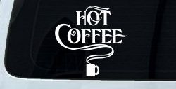 Hot Coffee Cafe Diner Window Lettering Business Car or Truck Window Decal Sticker
