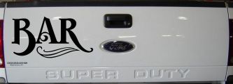Bar Window Lettering Business Car or Truck Window Decal Sticker (Black)