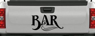 Bar Window Lettering Business Car or Truck Window Decal Sticker (Black)
