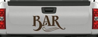 Bar Window Lettering Business Car or Truck Window Decal Sticker (Brown)