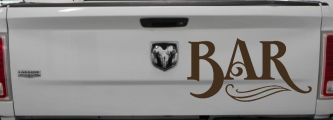 Bar Window Lettering Business Car or Truck Window Decal Sticker (Brown)