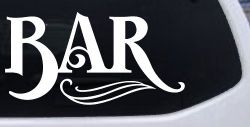 Bar Window Lettering Business Car or Truck Window Decal Sticker