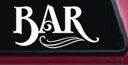 Bar Window Lettering Business Car or Truck Window Decal Sticker