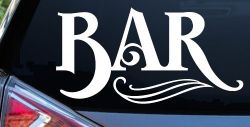 Bar Window Lettering Business Car or Truck Window Decal Sticker