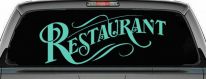 Restaurant Window Lettering Business Car or Truck Window Decal Sticker (Mint)