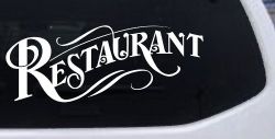 Restaurant Window Lettering Business Car or Truck Window Decal Sticker