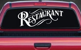 Restaurant Window Lettering Business Car or Truck Window Decal Sticker