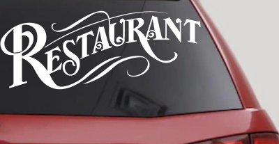 Restaurant Window Lettering & Vehicle Decals: Custom Vinyl Stickers