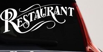 Restaurant Window Lettering & Vehicle Decals: Custom Vinyl Stickers